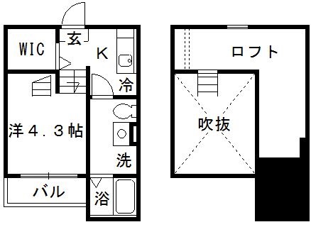 さいたま市岩槻区南平野のアパートの間取り