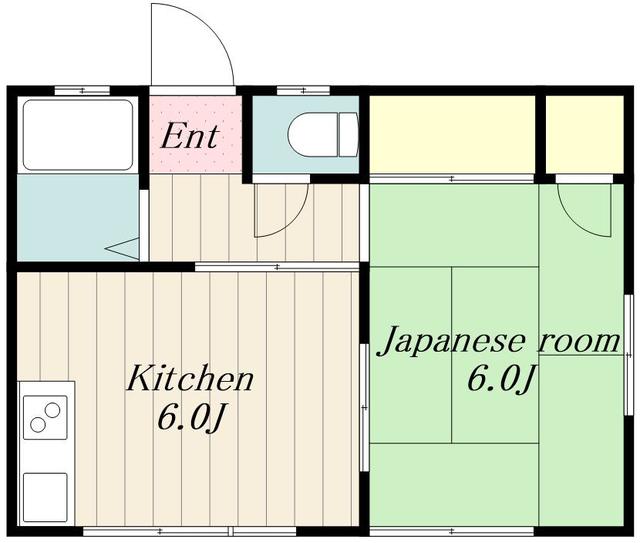 厚木市旭町のアパートの間取り