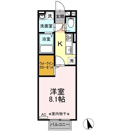 上越市西城町のアパートの間取り