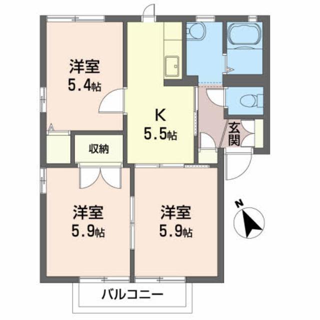 ハイネス壱番舘の間取り