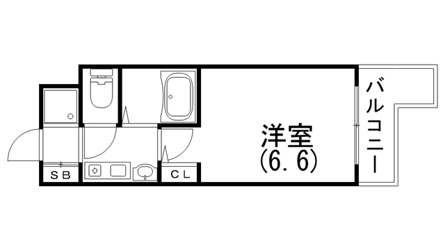 エステムコート新神戸エリタージュの間取り