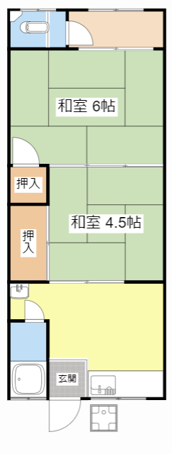 滋賀県栗東市大橋４（アパート）の賃貸物件の間取り