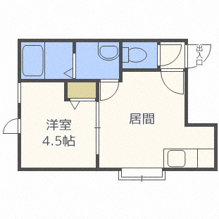 北海道札幌市西区琴似三条４（アパート）の賃貸物件の間取り