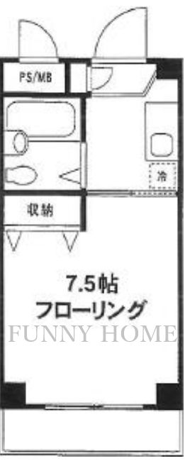 東京都目黒区中央町１（マンション）の賃貸物件の間取り