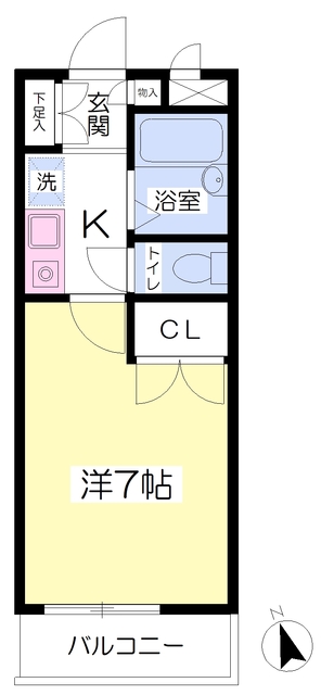 横浜市保土ケ谷区宮田町のアパートの間取り