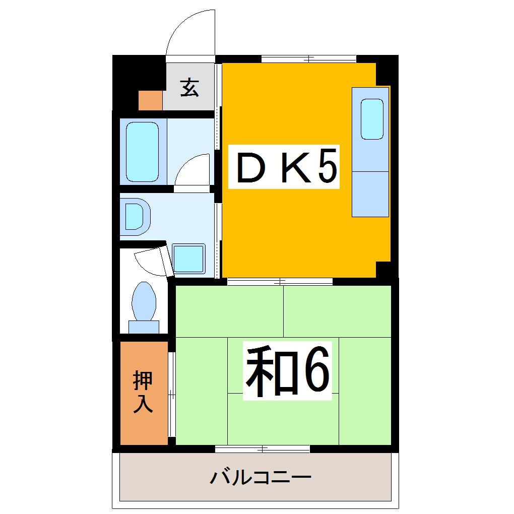 プレジデント福井　1号棟の間取り