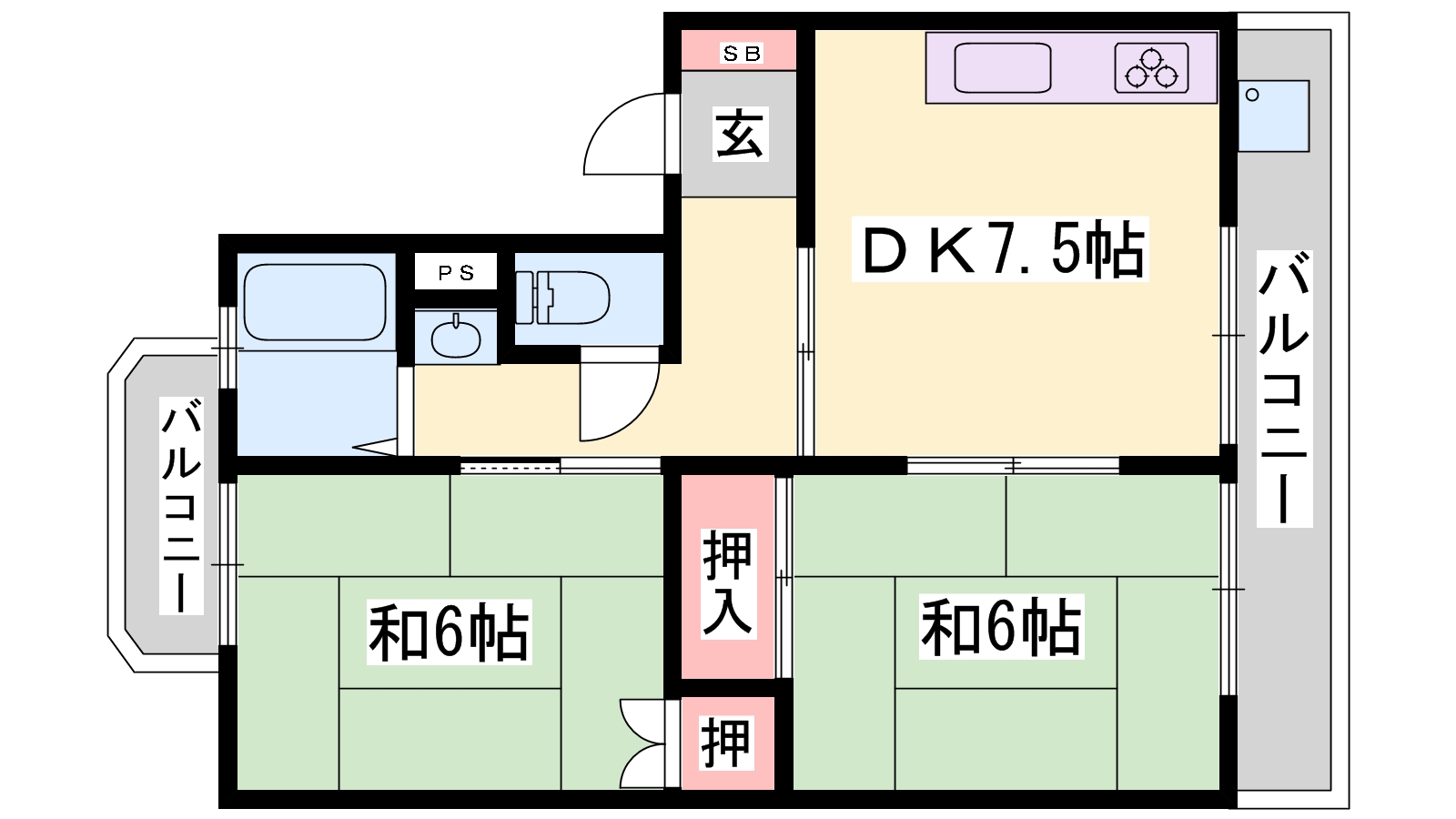 日山マンションの間取り