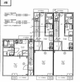 姫路市飾磨区細江のアパートの間取り