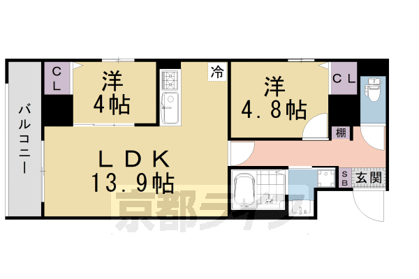 【Ｒ－Ｇｒａｎｔｓ堀川五条ビルの間取り】