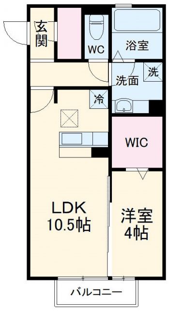 春日井市出川町のアパートの間取り