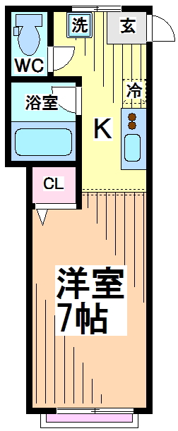 渋谷区西原のアパートの間取り