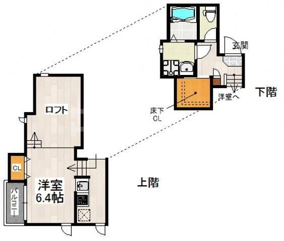 さいたま市北区日進町のアパートの間取り