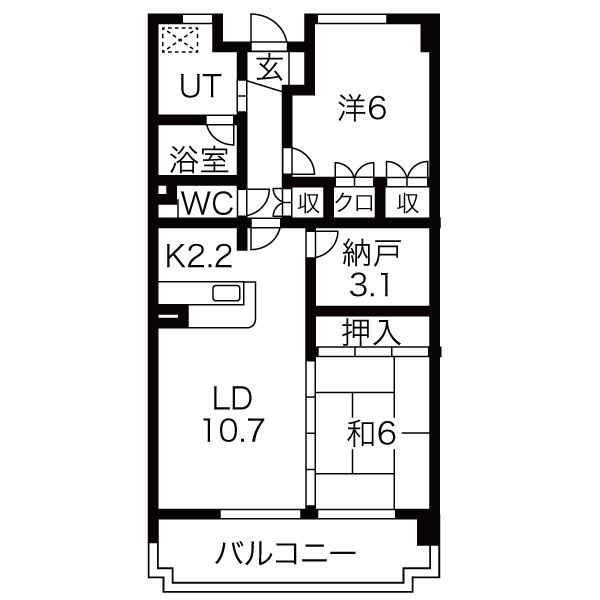 知多市新舞子のマンションの間取り