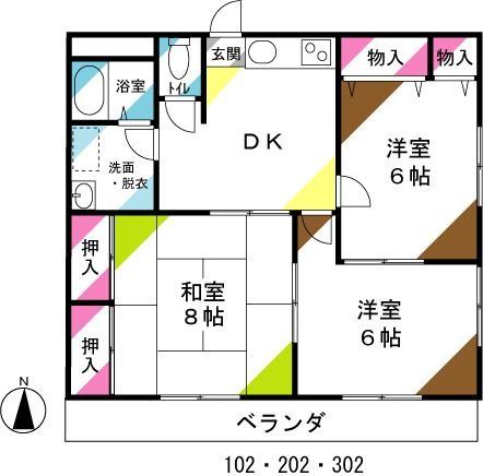 さいたま市見沼区深作のマンションの間取り