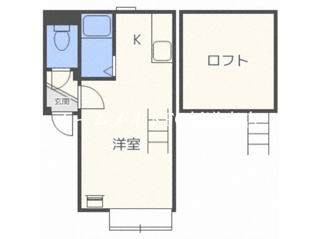 札幌市東区北十四条東のアパートの間取り