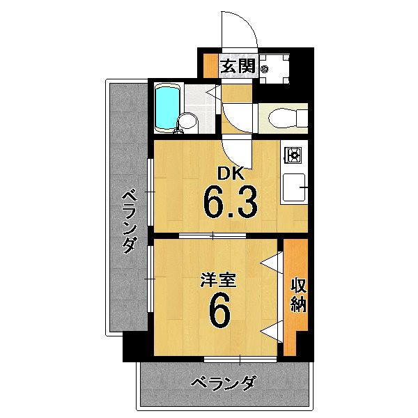 コンフォート桃山の間取り