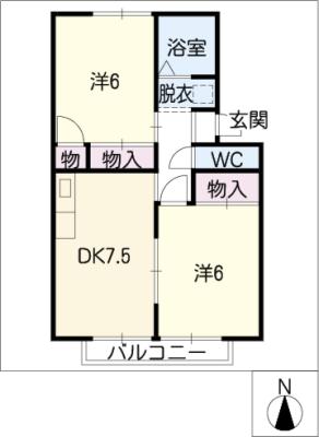 プレジール黒川の間取り