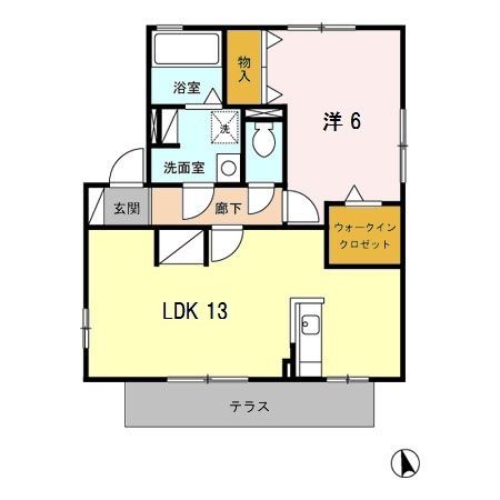 名古屋市南区元鳴尾町のアパートの間取り