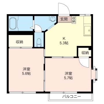 コンフォートハイツ　Ｂ棟の間取り