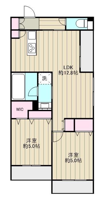 海老名市国分南のアパートの間取り