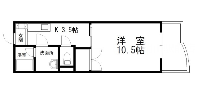 岡山市北区北長瀬表町のマンションの間取り