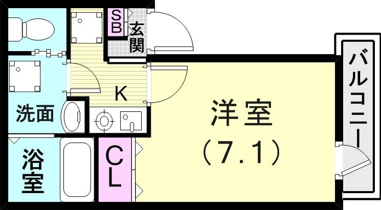 BALOH和田岬の間取り