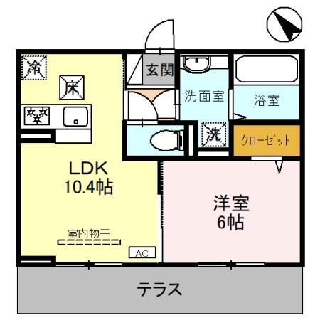 D-ROOM歌川町の間取り