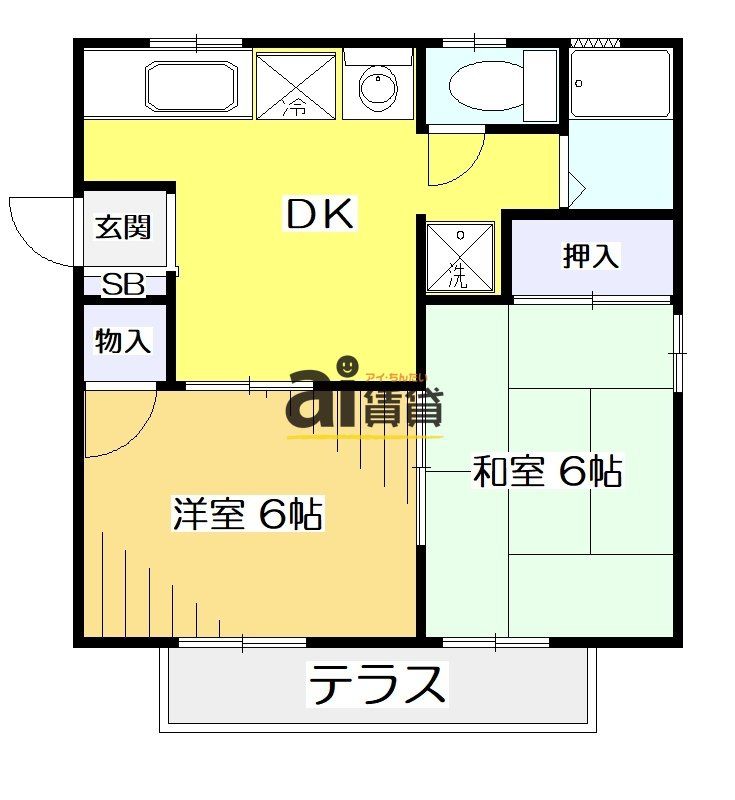 小金井市梶野町のアパートの間取り