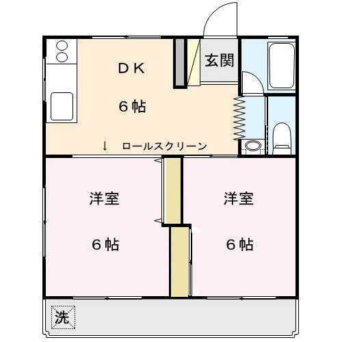 大山コーポの間取り