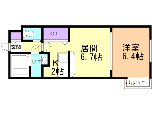 函館市深堀町のマンションの間取り