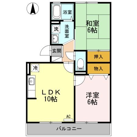 ファミーユタイチ　Ａ棟の間取り