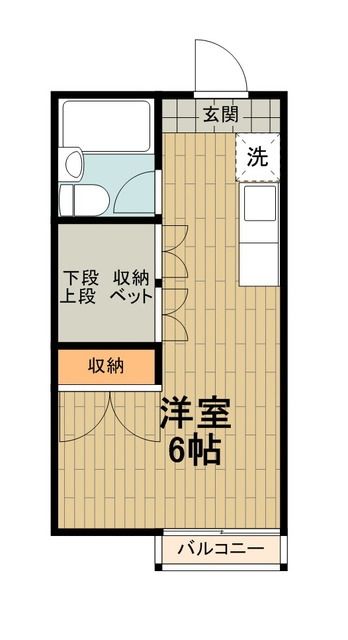 八王子市丹木町のアパートの間取り