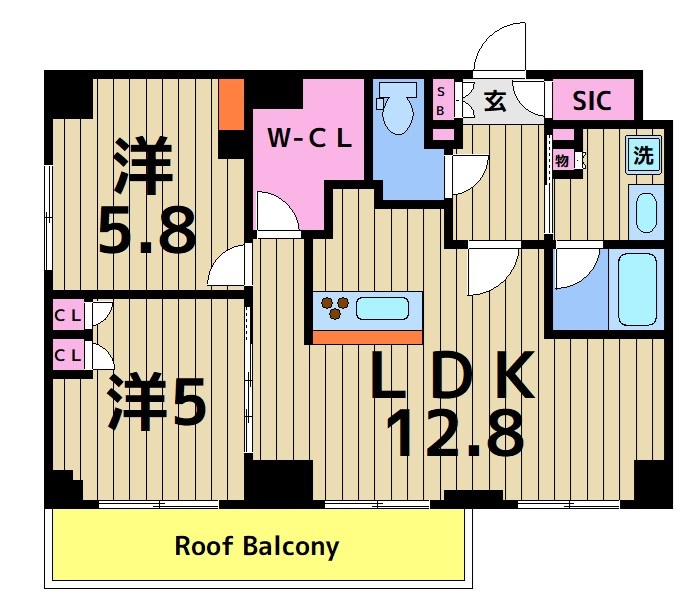 ARCOBALENO　TAKENOTSUKAの間取り