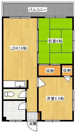 コーポ高良共同住宅の間取り