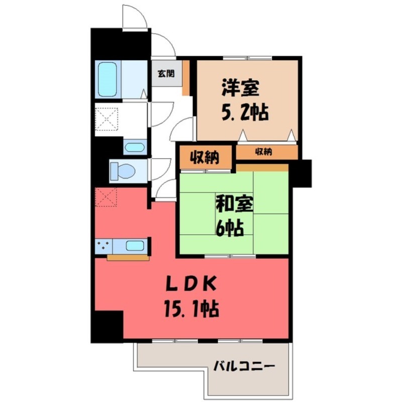 サンポワール宇都宮の間取り