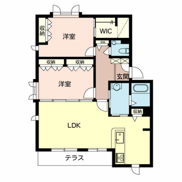 明石市大久保町わかばのアパートの間取り