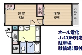 大阪市淀川区野中南のマンションの間取り