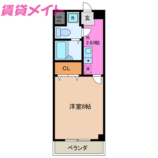 四日市市広永町のマンションの間取り