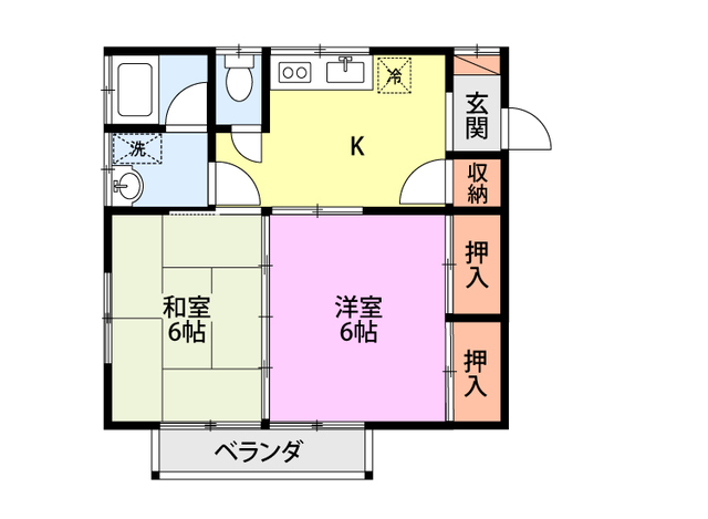 コーポ関の間取り