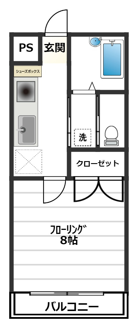 東松山市神明町のマンションの間取り