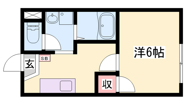 小野市下来住町のアパートの間取り