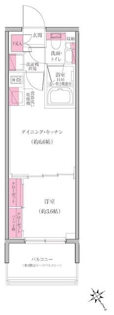 江東区佐賀のマンションの間取り