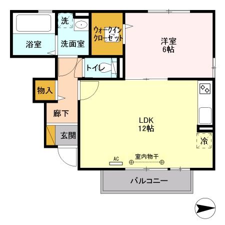 三郷市新和のアパートの間取り