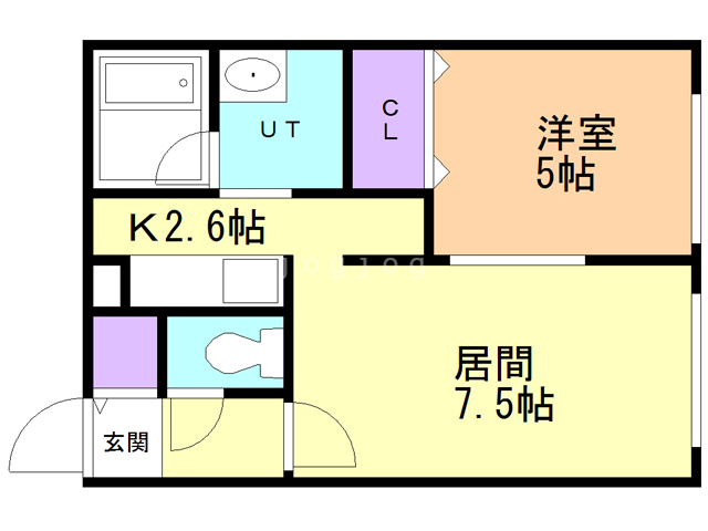 札幌市白石区本郷通のマンションの間取り