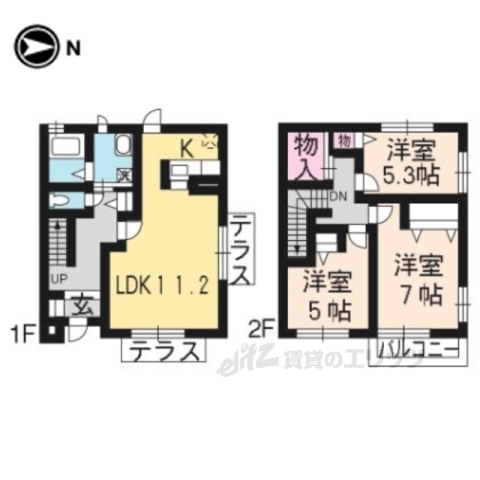 シャーメゾン鞍馬口の間取り