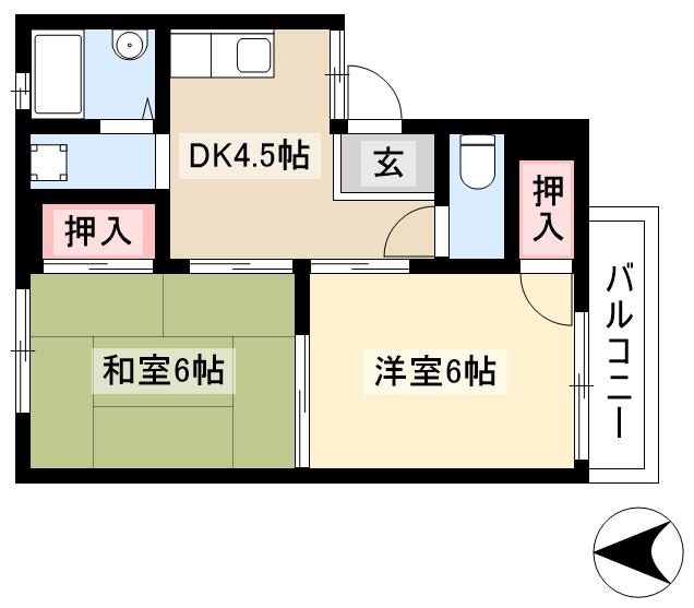 タウニー川島の間取り