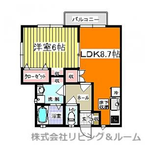 神栖市波崎のアパートの間取り