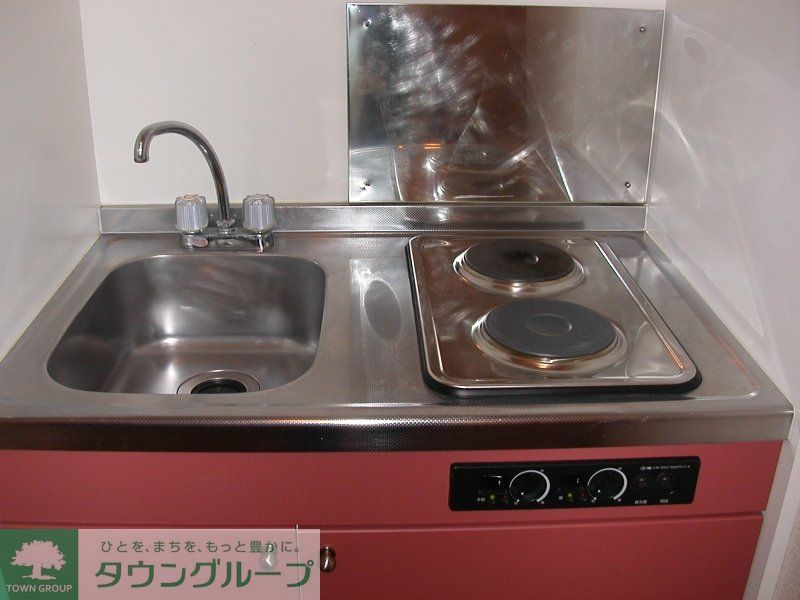 キッチン　2口電気コンロ