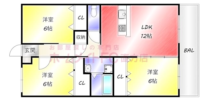 リシェス楠橋の間取り写真