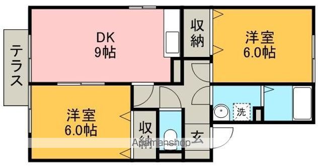 名鉄小牧線 間内駅 徒歩31分 2階建 築26年の間取り写真
